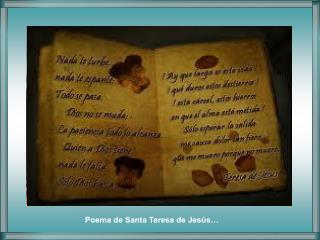 Poema de Santa Teresa de Jesús…