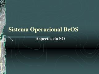 Sistema Operacional BeOS