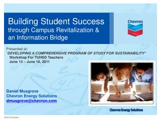 Building Student Success through Campus Revitalization &amp; an Information Bridge