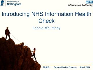 Introducing NHS Information Health Check