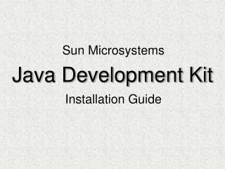 Java Development Kit