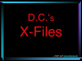 D.C.‘ s X-Files