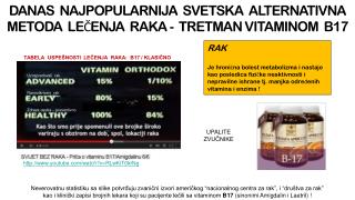 DANAS NAJPOPULARNIJA SVETSKA ALTERNATIVNA METODA LEČENJA RAKA - TRETMAN VITAMINOM B17