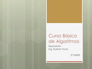 Curso Básico de Algoritmos