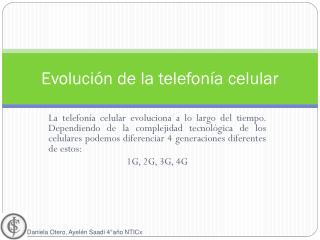 Evolución de la telefonía celular