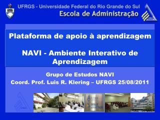 Plataforma de apoio à aprendizagem NAVI - Ambiente Interativo de Aprendizagem