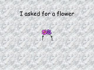 I asked for a flower