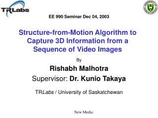 Structure-from-Motion Algorithm to Capture 3D Information from a Sequence of Video Images