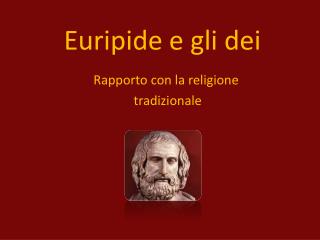 Euripide e gli dei