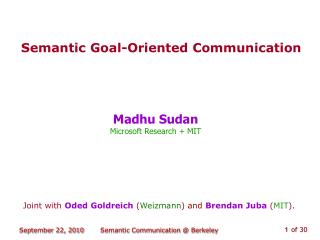 Semantic Goal-Oriented Communication