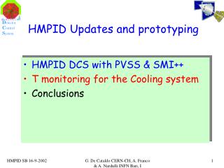 HMPID Updates and prototyping