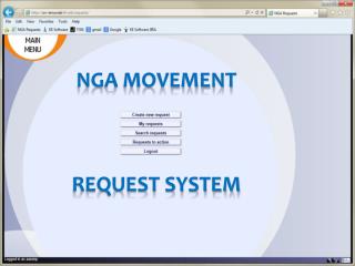 NGA Movement Request System