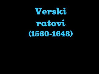 Verski ratovi (1560-1648)