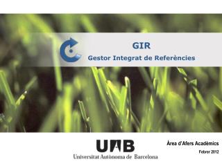 GIR Gestor Integrat de Referències