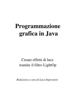 Programmazione grafica in Java