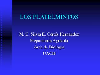 LOS PLATELMINTOS