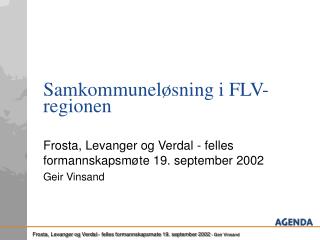 Samkommuneløsning i FLV-regionen