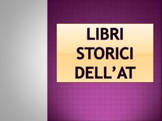 Libri storici dell’AT