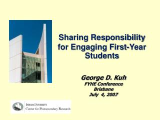 Sharing Responsibility for Engaging First-Year Students