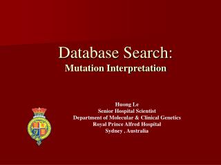 Database Search: Mutation Interpretation