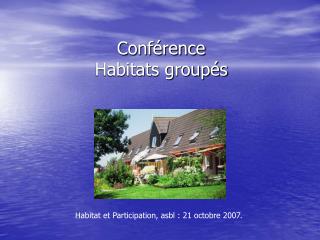 Conférence Habitats groupés