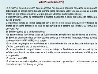 Valor Presente Neto (VPN)