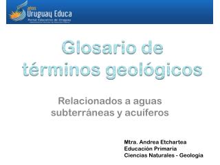 Glosario de términos geológicos