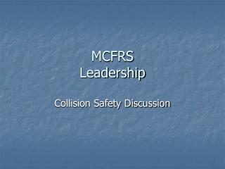 MCFRS Leadership