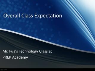 Overall Class Expectation