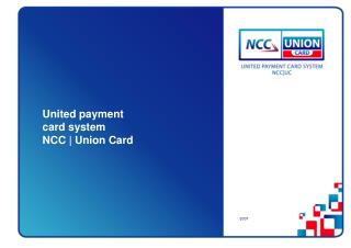 United payment card system NCC | Union Card