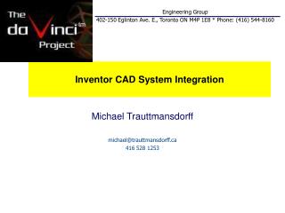 Inventor CAD System Integration