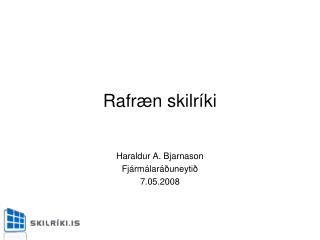 Rafræn skilríki