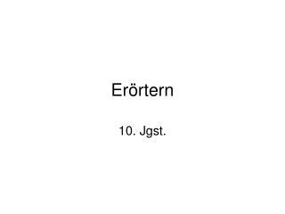 Erörtern