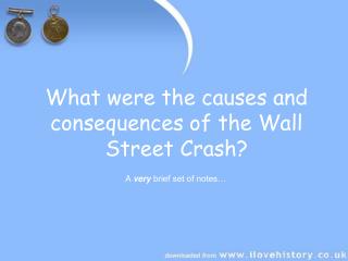 What were the causes and consequences of the Wall Street Crash?