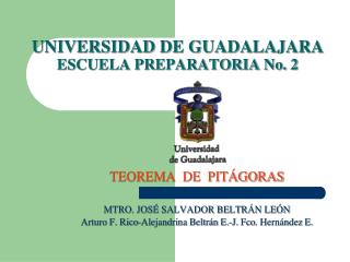 UNIVERSIDAD DE GUADALAJARA ESCUELA PREPARATORIA No. 2