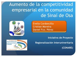 Aumento de la competitividad empresarial en la comunidad de Sinaí de Osa
