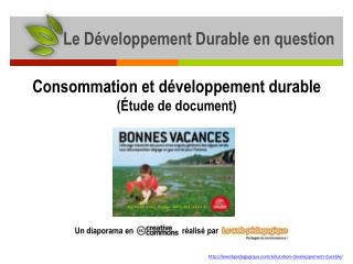 Le Développement Durable en question