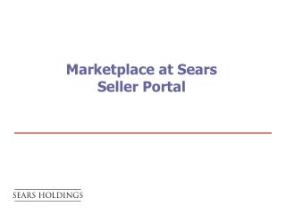 Marketplace at Sears Seller Portal