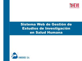 Sistema Web de Gestión de Estudios de Investigación en Salud Humana