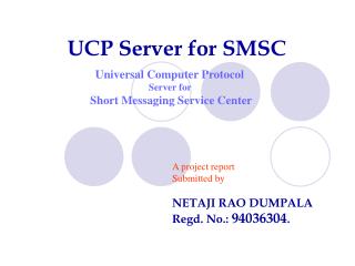 UCP Server for SMSC