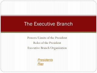 The Executive Branch