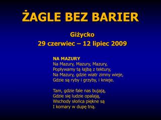 ŻAGLE BEZ BARIER