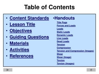 Table of Contents