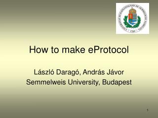 How to make eProtocol