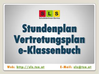 Stundenplan Vertretungsplan e-Klassenbuch