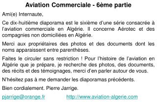 Aviation Commerciale - 6ème partie Ami(e) Internaute,