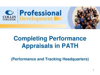 Completing Performance Appraisals in PATH (Performance and Tracking Headquarters)