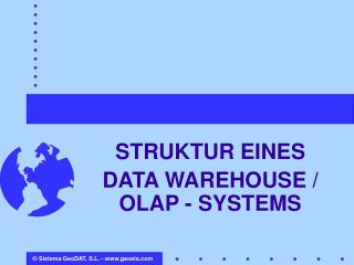 STRUKTUR EINES DATA WAREHOUSE / OLAP - SYSTEMS