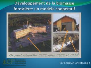 Développement de la biomasse forestière: un modèle coopératif