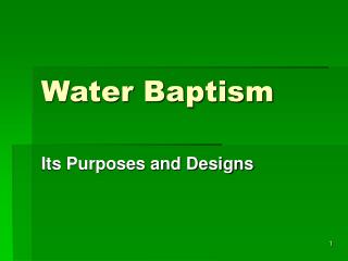 Water Baptism